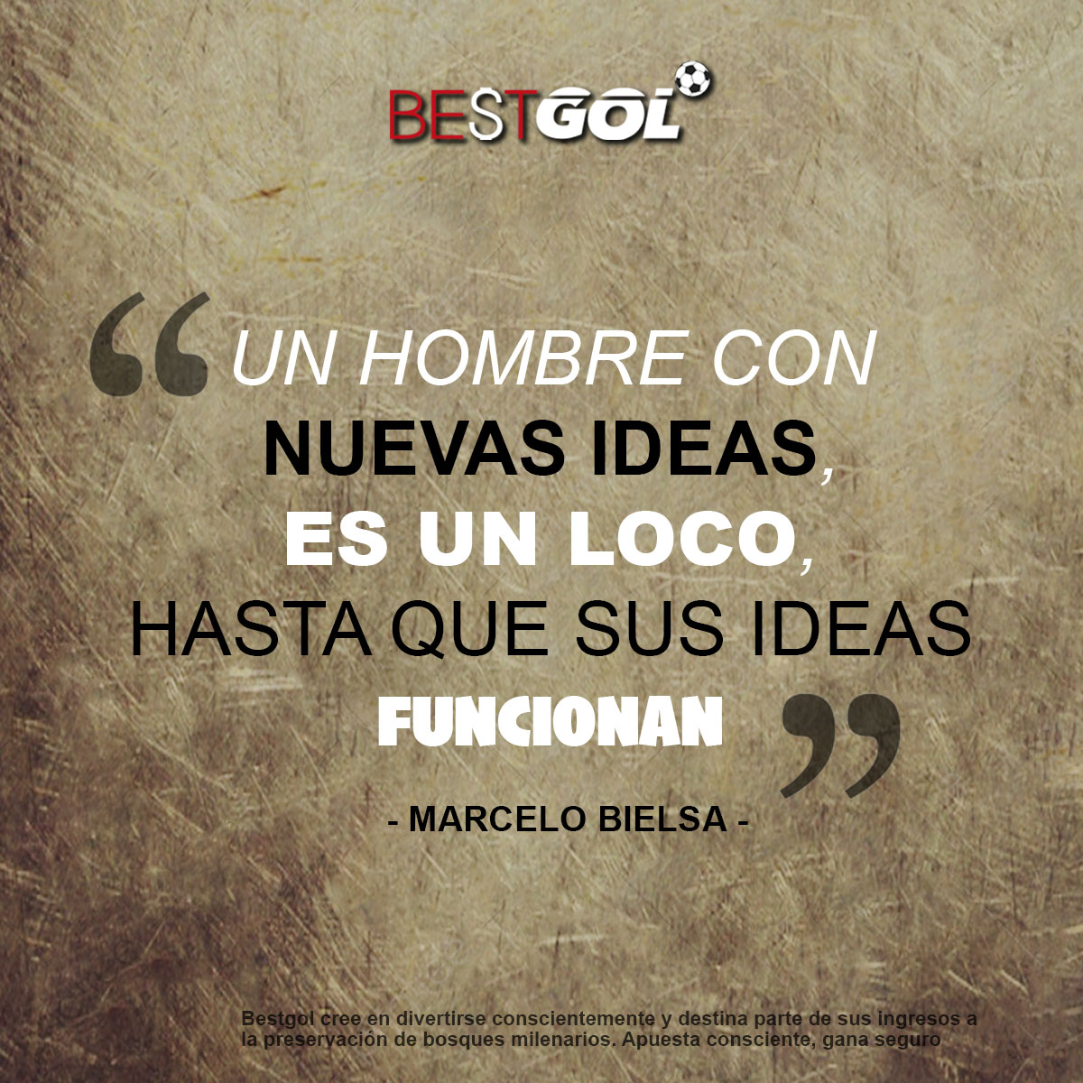 Bestgol_'s tweet photo. Las buenas filosofías que nos deja el fútbol ;)

En  https://t.co/u45EKxKpnU las apuestas de fútbol se pactan entre 2, el monto lo definen entre ambos y el ganador se queda con el ¡90% de lo pactado! 

Pruébalas y gana una entrada a la final de la @Libertadores 
#futbol #Apuestas https://t.co/pIMAUUmjmc