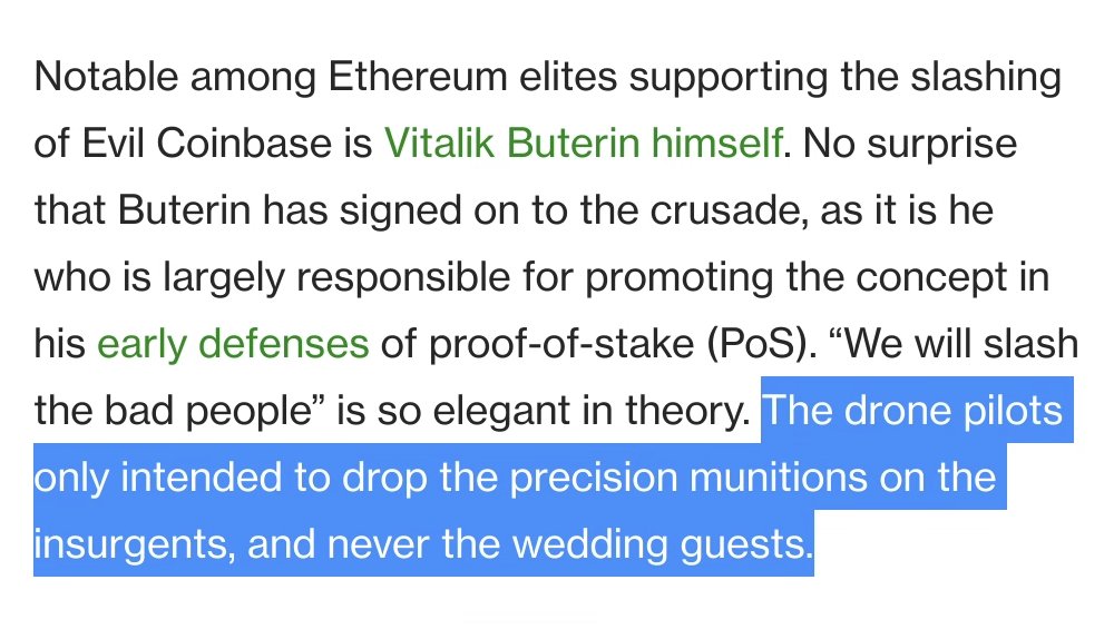 VerseEcosystem's tweet photo. "An expropriation of Coinbase’s funds as directed by, say, @VitalikButerin  or others in the small community of Ethereum leaders would completely discredit any commitment to neutrality Ethereum has built up so far." https://t.co/Ji6Z2rjLaf