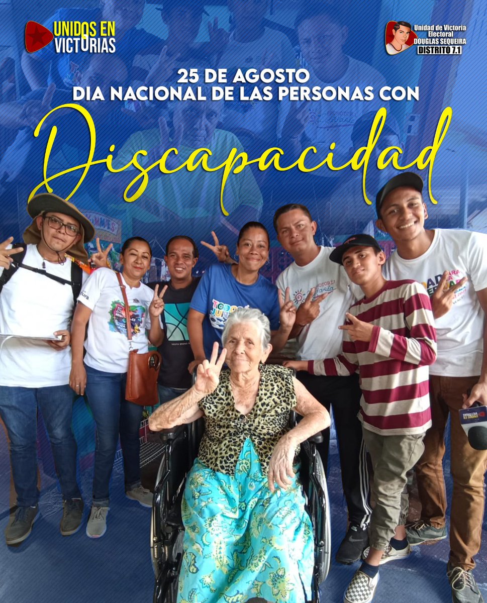 #25Ago día Nacional de las personas con Discapacidad ... Nuestros amigos, primos, hijos, parientes, abuelitos, conocidos, nuestro respeto y admiración a los que brillan 🌟 por sobre las adversidades! 

#UnidosEnVictorias 
#PatriaBenditayLibre