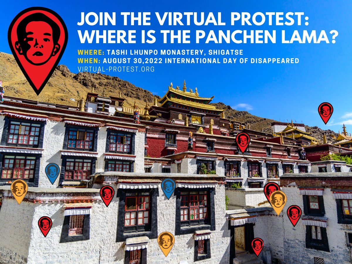 TheTibetNetwork's tweet photo. Taken by #Chinese authorities at 6 years of age, #Tibet's #PanchenLama has not been seen for over 27 years! Join us in a #virtualprotest at Tashi Lhunpo Monastery in #Tibet to call for #PanchenLama's immediate release
#WhereIsPanchenLama #DayOfDisapperared https://t.co/VOyVaAy5iK https://t.co/QWowAt2a8F