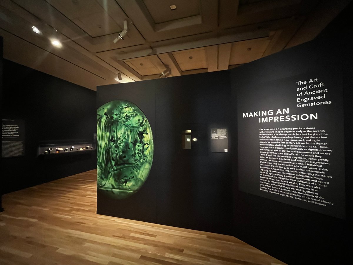 carlosmuseum's tweet photo. Opening this weekend! The first exhibition of ancient gems in the southeastern United States, #MakingAnImpression: The Art and Craft of Ancient Engraved Gemstones, opens this weekend at the #CarlosMuseum in Atlanta. To learn more, https://t.co/sbm4gknUq6.  
#Ancientgems https://t.co/OMWO5p8NLU