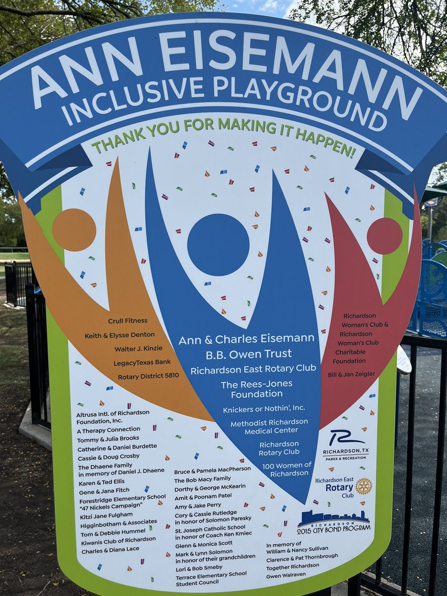 sp11813's tweet photo. Annie’s playground. Amazing inclusive and fun area for the kiddos!  Never too old to play!  #leadrich https://t.co/cukfWM3gKc