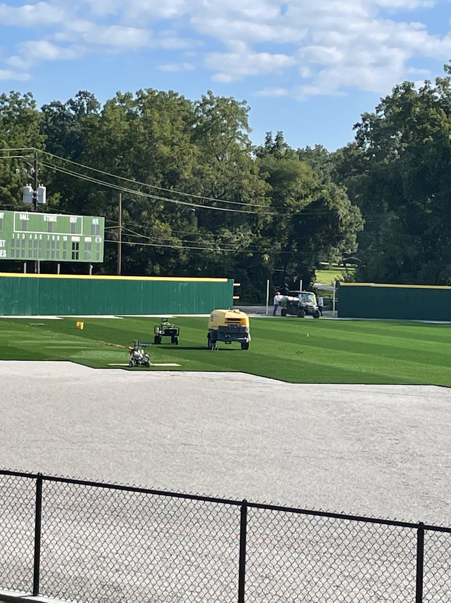 cmueagles's tweet photo. Turf is going down here at Estes Field! Can’t wait to see the finished product! 🤩🤩 https://t.co/Sv92PyYruJ