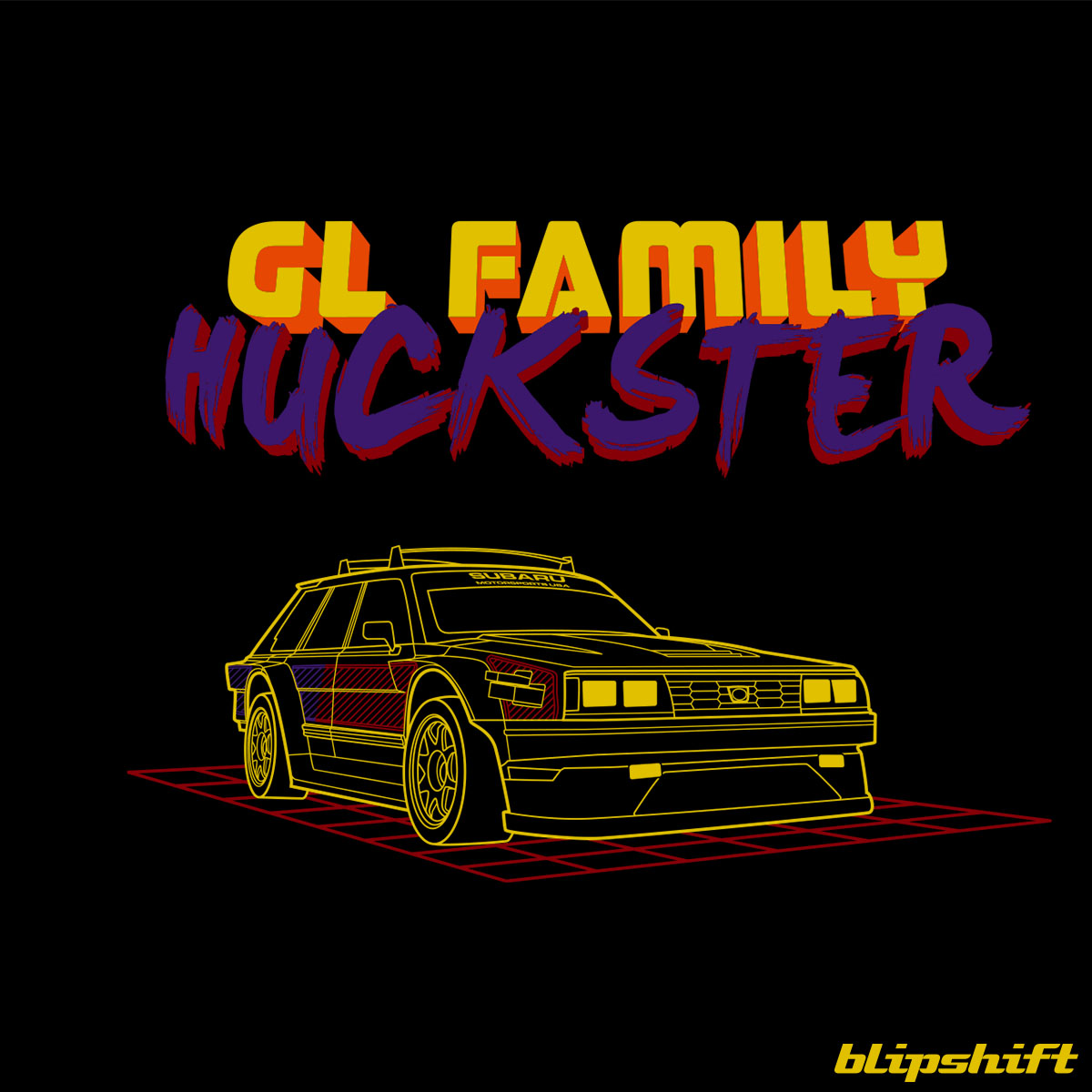 subaru_usa's tweet photo. Drop some 🔥 🔥 for this rad Huckster-inspired '80s shirt designed by @blipshift at #Boxerfest! Shirts are available at https://t.co/VEYKBcISHJ. Use code BOXERFEST to get 20% off through Sunday, 8/28 11:59 PM ET. #SubaruArt https://t.co/aOxU4WySje