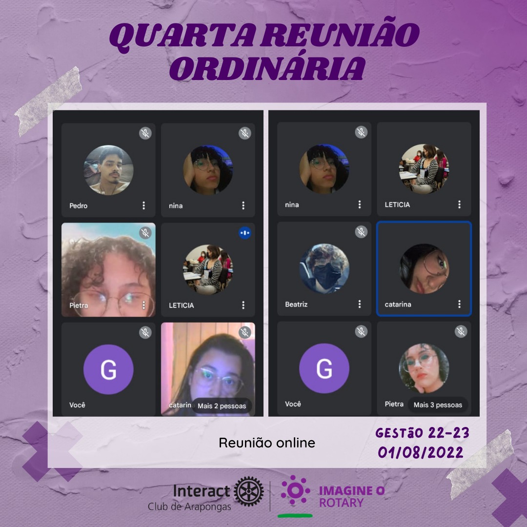 ICArapongas's tweet photo. Segunda feira, dia 01/08/2022 tivemos a nossa quarta reunião ordinária da gestão 22-23 com o lema "Imagine o Rotary".
.
.
Nessa reunião repassamos algumas informações sobre a CODIC
.
.
.
#interact #interactclub #ic #interactbrasil #interactarapongas #interact4710 #ic4710 https://t.co/qXrVviG84n