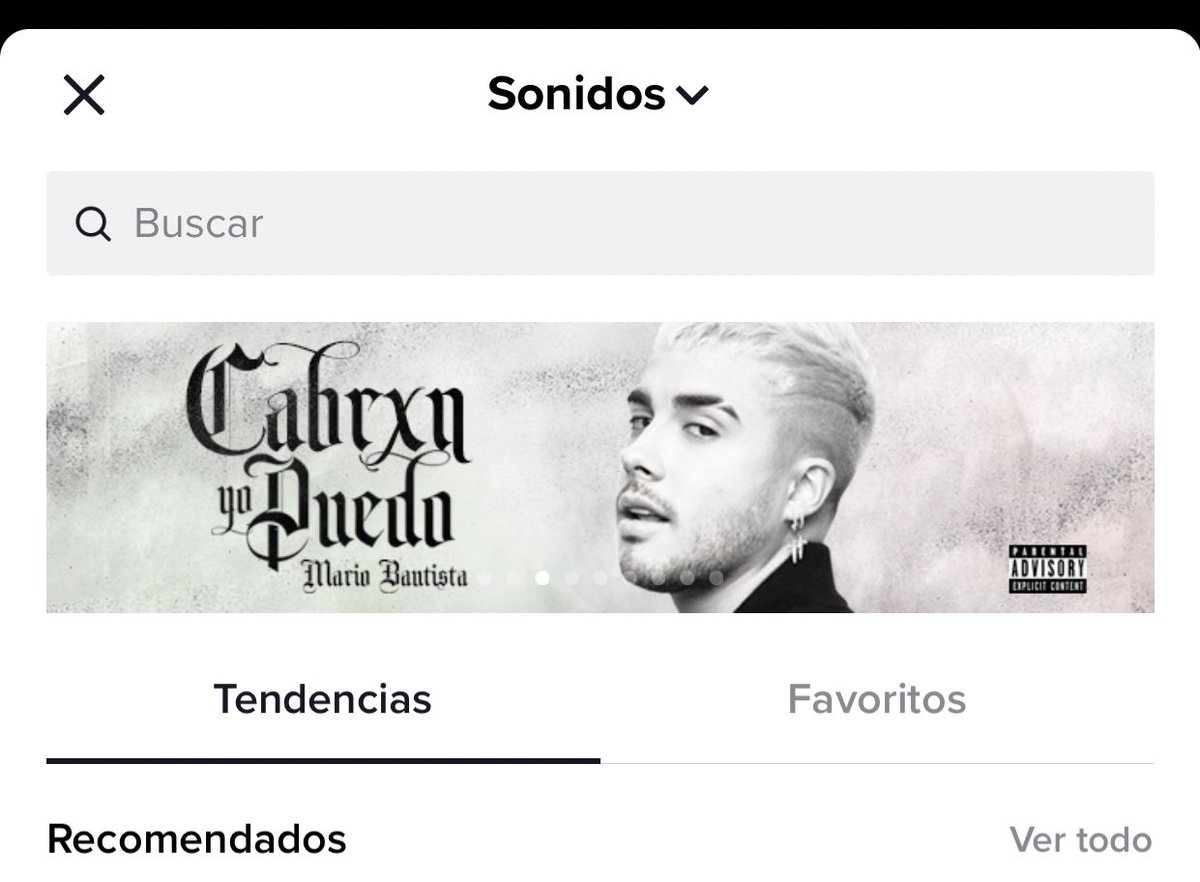 mbcharts_'s tweet photo. 🎤| Mario Bautista en header por su nueva canción “Cabrón Yo Puedo” en Tiktok. https://t.co/XMnv4y065A