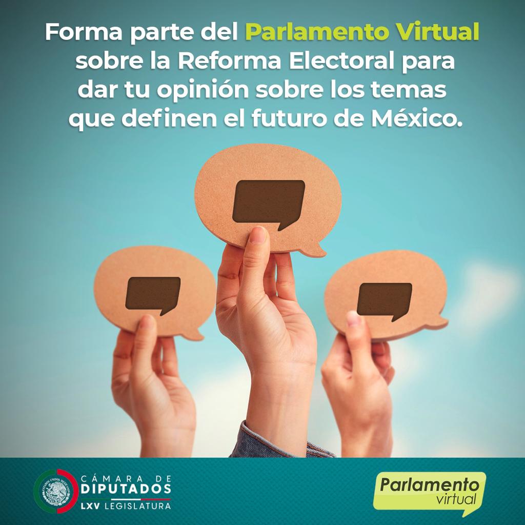 canalcatorcemx's tweet photo. La Cámara de @Mx_Diputados te invita a formar parte del #ParlamentoVirtual sobre la #ReformaElectoral.
Comparte tu opinión:
https://t.co/xH1egiryj4 https://t.co/HdJMi8hU61