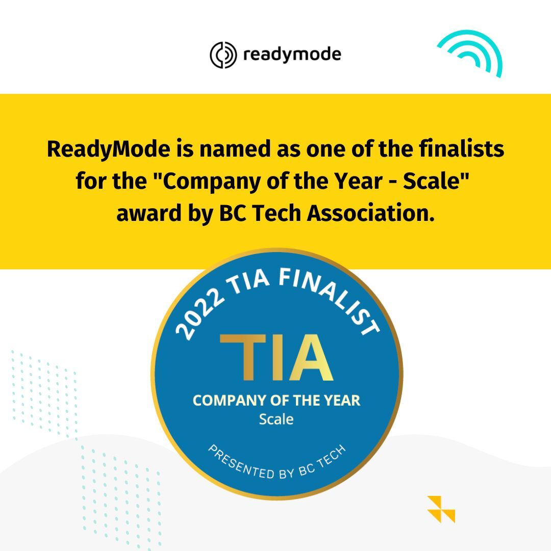 We are so excited to be one of the finalists for the “Company of the Year – Scale” award at the 2022 TIAs. 

Read more about the finalists for ‘Company of the Year – Scale’ in this article 👉 bit.ly/3QSPngz
#BCTIA #2022TIAs @wearebctech