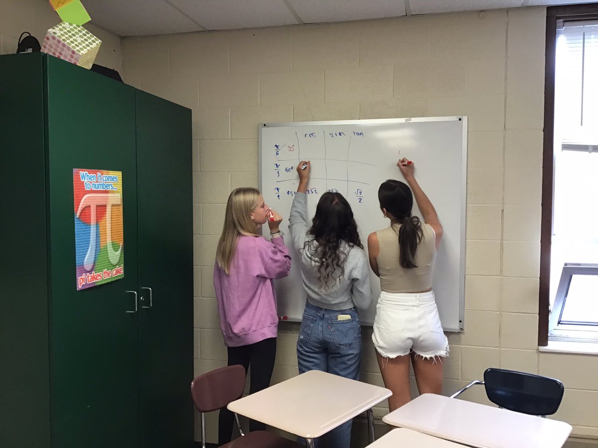 StephanieDunc30's tweet photo. Had a great day in Calculus! Used #VNPS for Ss to ‘write down everything you know about trigonometry’. #BuildTC #MTBoS https://t.co/HV5QMm4YWq