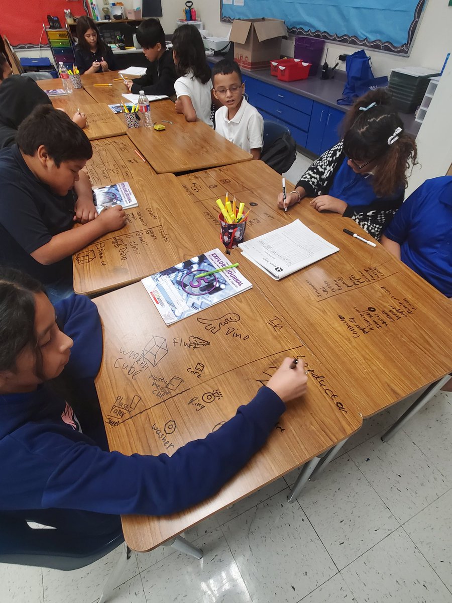 AHernandez9009's tweet photo. Students today did an experiment testing conductors and insulators of electricity. They also drew what they learned. Visualization and hands on activities are the key to success while also having fun! @LomaParkES @ScienceJessicaF https://t.co/xbzcGEAXtQ