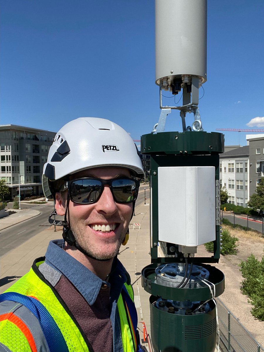 VIKORInc's tweet photo. We had the opportunity to take a member of @RepDianaDeGette's team to a 5G small cell site in Denver yesterday. Thanks to @NATEsafety for helping make the connection #BeVIKOR #DedicationToElevation #ElevateWireless #5G #SmallCells https://t.co/A7WRt3QvGr