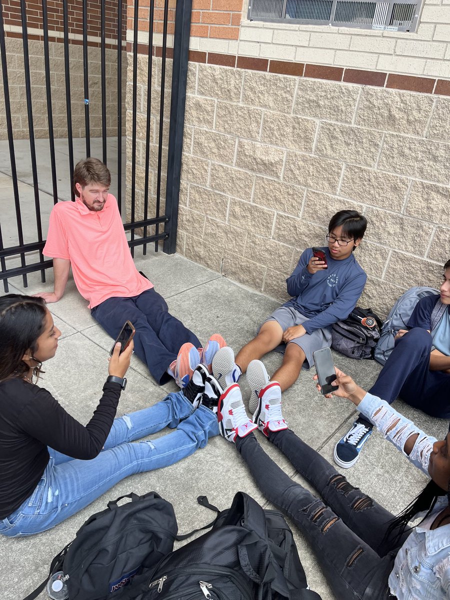 When the fire alarm goes off we take pictures! Everything was fine other than Mr. McCallum’s back.