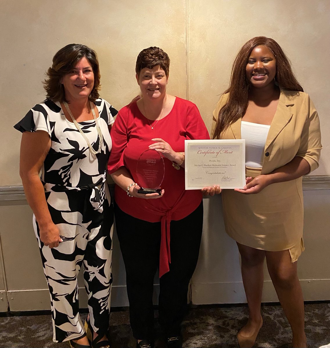peopleincnews's tweet photo. Thank you to members of the @WNYSouthtowns Chamber of Commerce for voting for People Inc. to earn the Michael J. Bartlett Memorial Impact Award! The chamber recognizes businesses that better our community #Southtowns @senatorgallivan @Hoak4Supervisor #Hamburg #HamburgDevelopment https://t.co/sf5jnGq62T