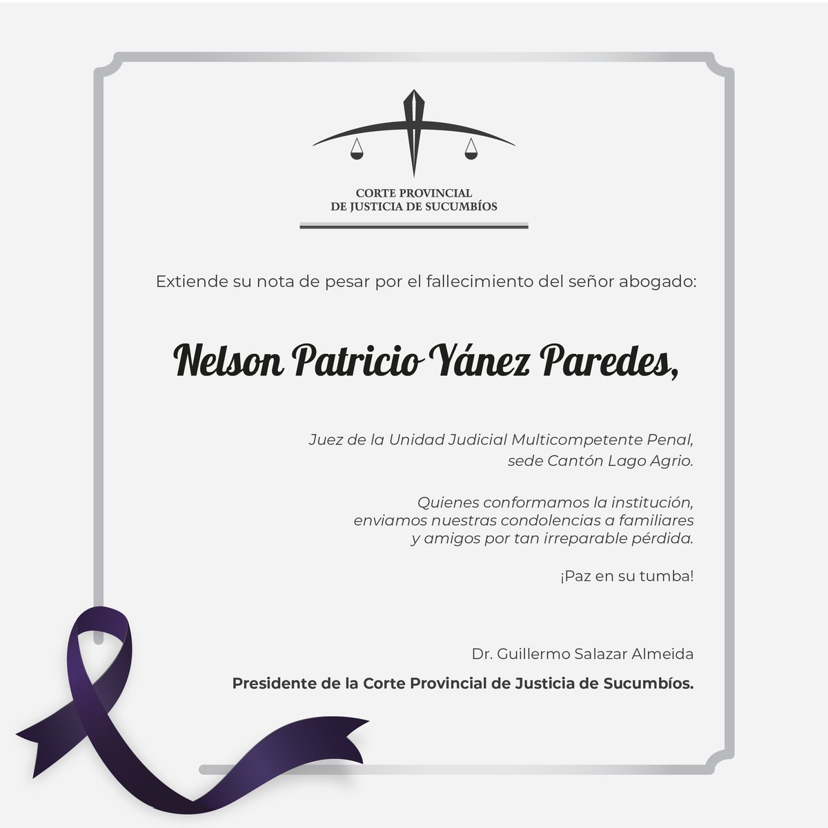 Corte Provincial de Sucumbíos tweet media