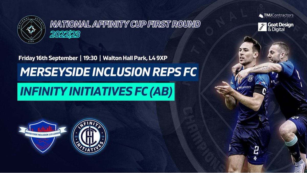 IIFC_Official's tweet photo. Our @NAffinityCup journey starts again with a round 1 trip to Merseyside to face @11sInclusion 🔵💥 #TheInfinityWay https://t.co/hSQynfjZrV