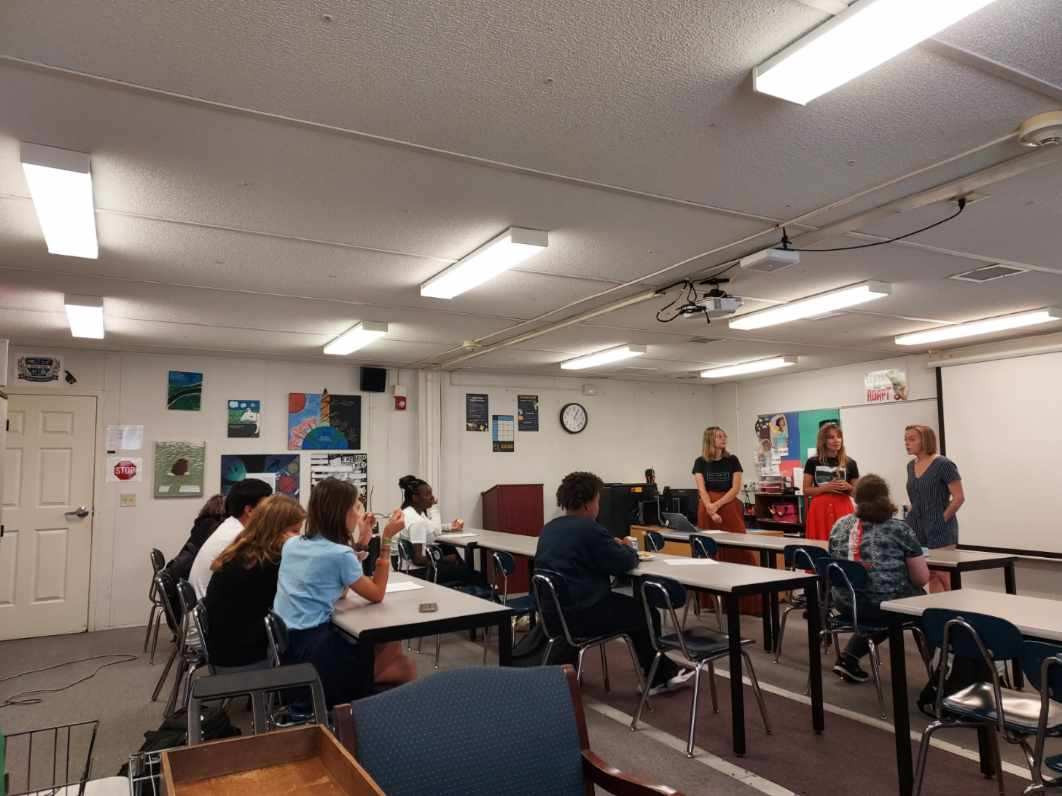 ibeccte's tweet photo. Honey Head Films, a local all female production company, spoke to students today about the process of writing and producing film. They also invited female students to join their after-school program Shoot Like A Girl. https://t.co/vt9DVEfTh9