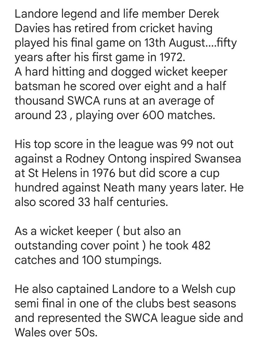 Landore Cricket Club tweet media