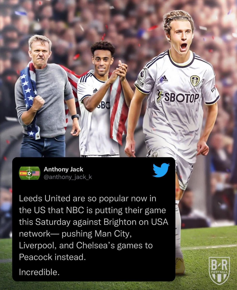 upstateNYLUFC's tweet photo. Is what it is ….   😎

ALL LEEDS AREN’T WE 💙💛 🇺🇸🇬🇧 https://t.co/9bCmbZKxNB