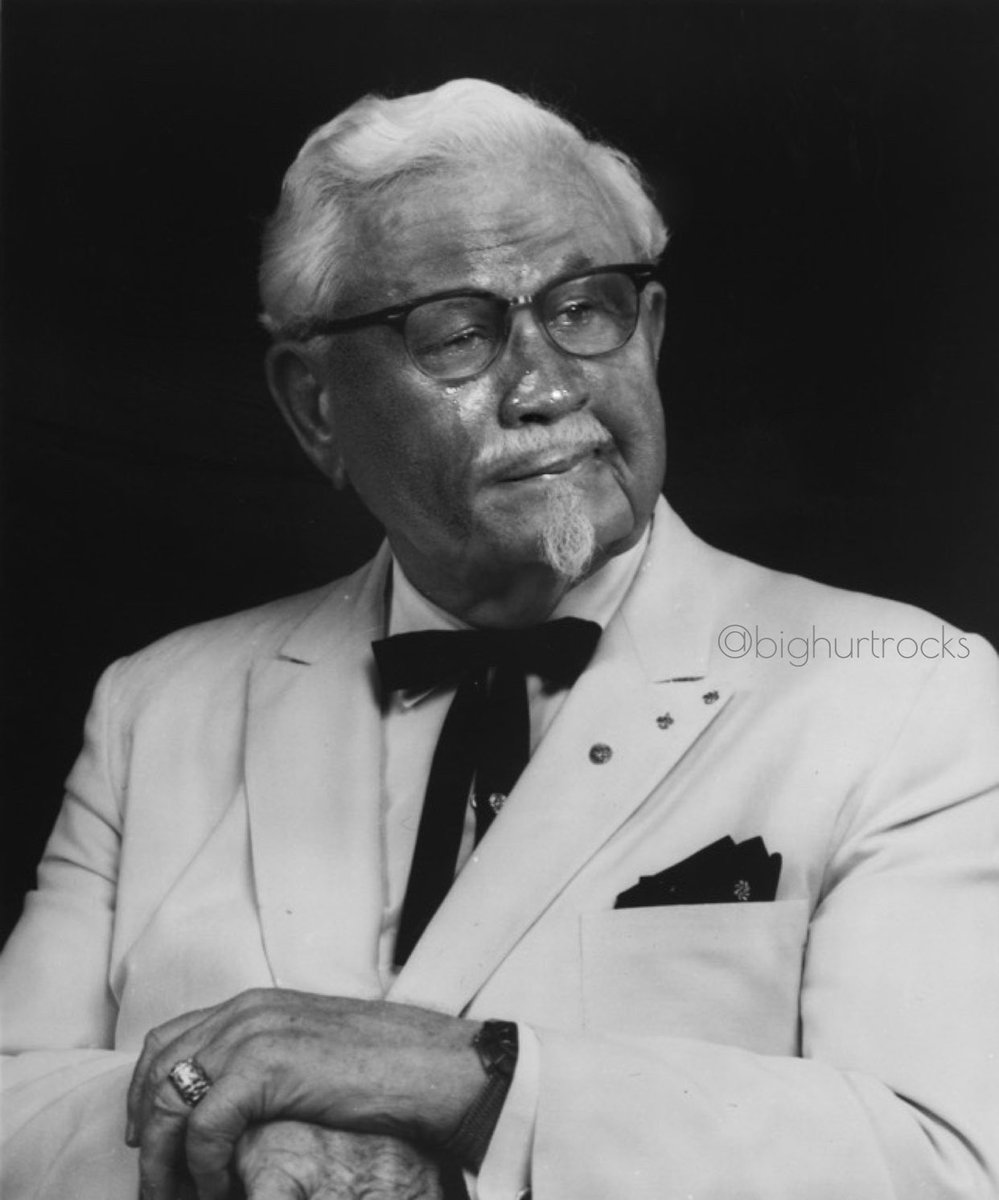 bighurtrocks's tweet photo. The look on your face when the secret 11 herbs and spices recipe got leaked #kfc #colsanders https://t.co/FbRdRLbtEz