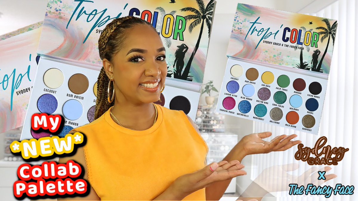 thefancyfaced's tweet photo. AHHHHH!!!! 🌴 My *NEW* Collab Palette Sydney Grace X The Fancy Face 🌴🌞 tr... https://t.co/TQjS1tYJYv https://t.co/g5MKlzxTut