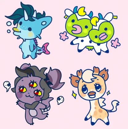 If anyone would like a tamafication commission, feel free to fill out a form. $45 ea. Feel free to include a mood (silly, cute, cool, grumpy etc)  