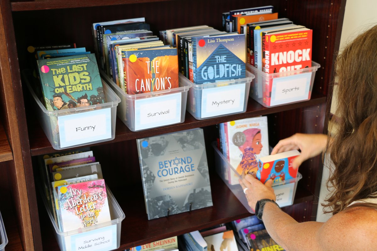 HillCenter's tweet photo. We’re so excited about our new Hill School libraries! Encourage your child to check out their first book of the year! 📚

https://t.co/TKX2pLDzzB

#HillLearningCenter  #2022SchoolYear #HillSchool #NorthCarolinaSchool #NorthCarolinaEducation #SchoolLibrary #Reading #ReadingRocks https://t.co/MG2bU54h2r