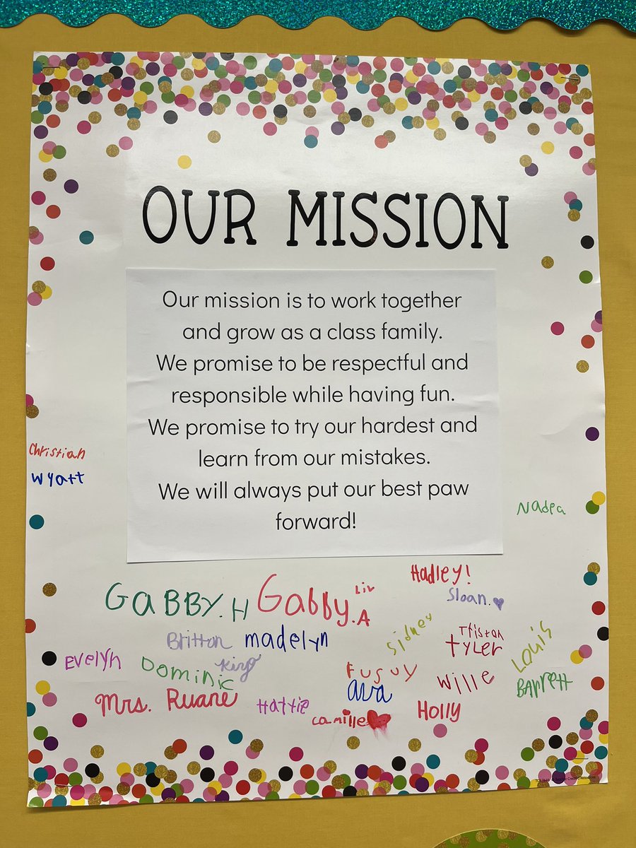 Class Mission Statement 2022-2023 ❤️🐾