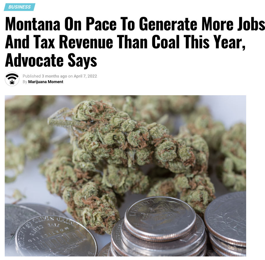 cannatractech's tweet photo. Cannabis vs. Coal? Guess who wins. 

Read more from #MarijuanaMoment: https://t.co/VZSyuJUA04

#CannaTrac #Coal #Montana https://t.co/DFCJ3xSJps
