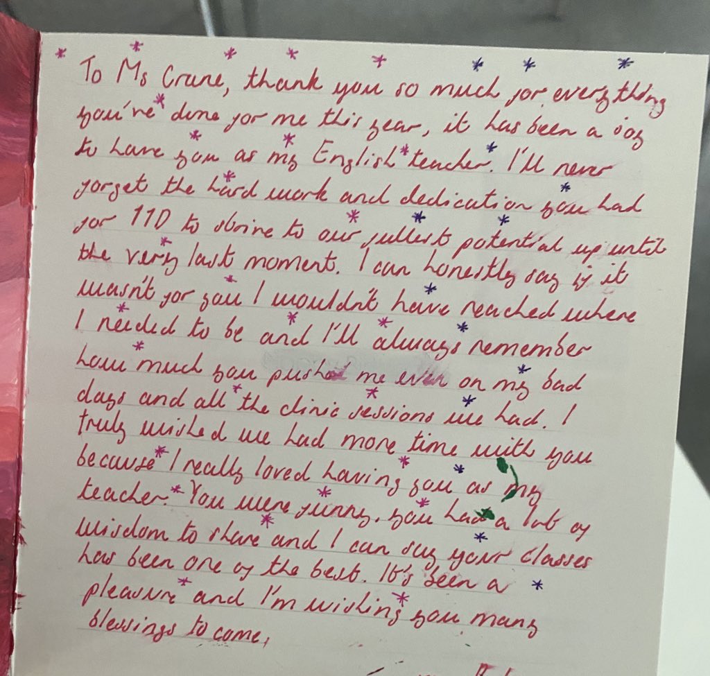 JCranex1's tweet photo. And this is why teaching is the best job in the world 🥰 https://t.co/hp3lxDvkt0