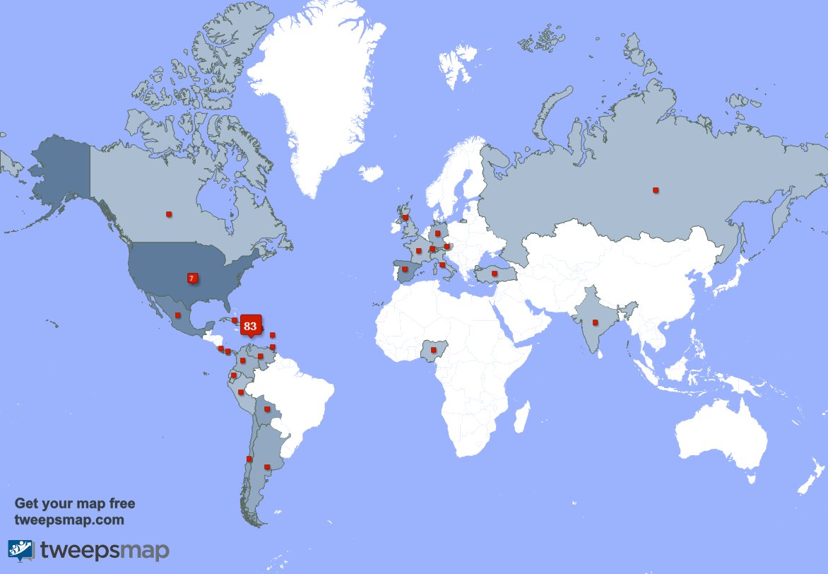Muchas gracias a mis 1 nuevos seguidores desde República Dominicana durante la última semana. tweepsmap.com/!SnyderZorrilla