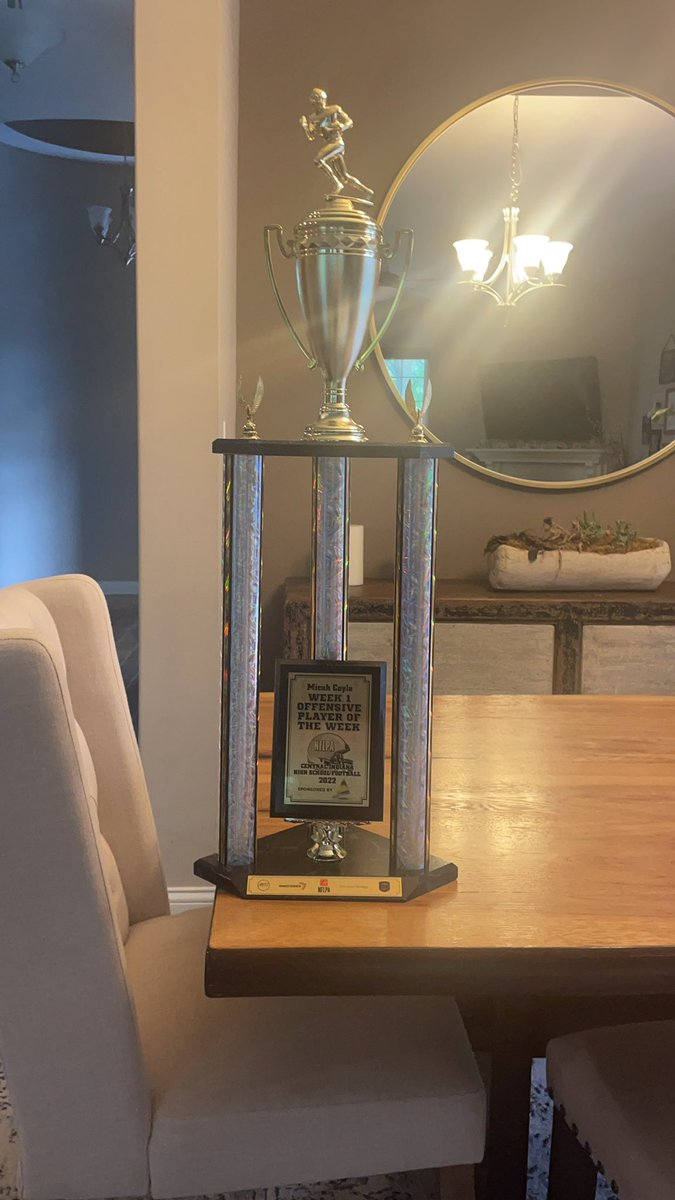 CoyleMicah's tweet photo. @NFLPA appreciate the trophy!! https://t.co/i3Id2PQgcD
