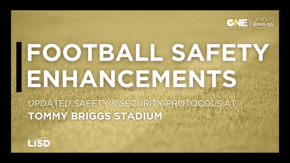 Attention Cougar football fans,

Lewisville ISD &amp; LISD Athletics have announced new safety and security enhancements for all games at Tommy Briggs Stadium: bit.ly/3ApYPkx.