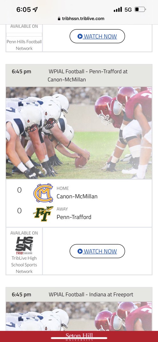We will be streaming then <a href="/ptwarriorfb/">PennTraffordFootball</a> game tomorrow night!!!  Let’s go Warriors!