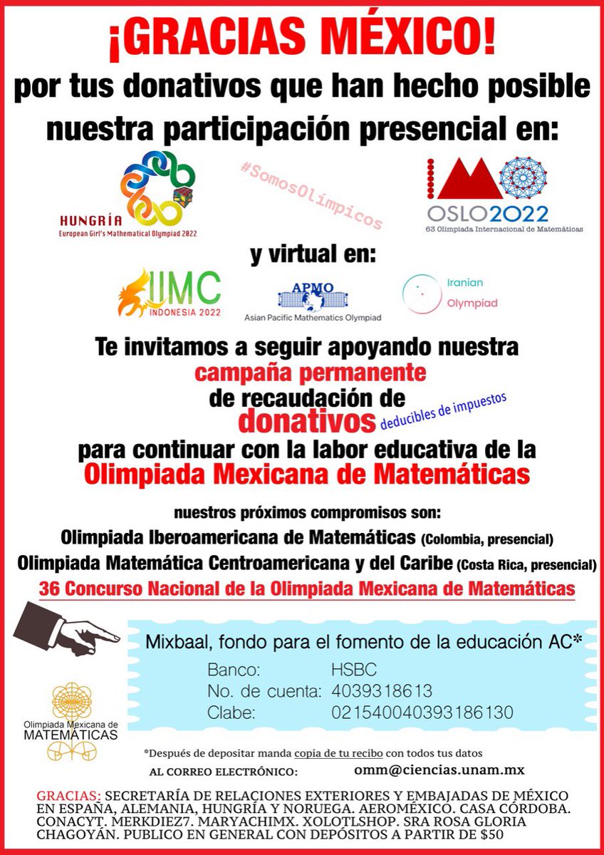 CDMXOMM's tweet photo. Campaña permanente de recaudación de donativos… A pesar de que los resultados de nuestras delegaciones son muy buenos año con año, cada vez hay menos apoyos federales, ojala nos puedan apoyar.

¡Gracias a todos por su respaldo! #SomosOlímpicos https://t.co/OLcKln3YOk