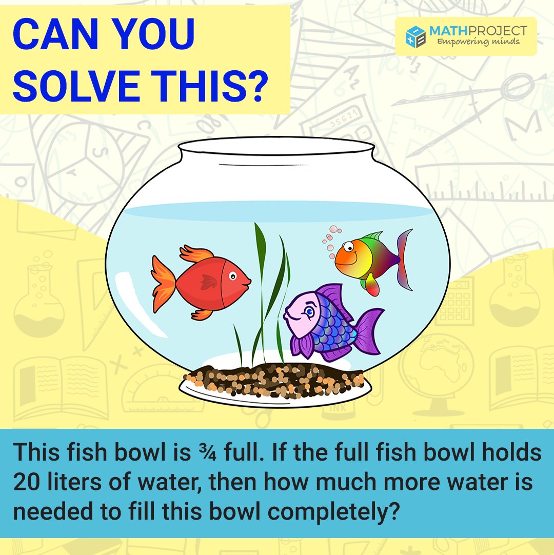 mathproject2010's tweet photo. Are you smarter than a fifth grader? Tell us your answer in the comments. We will post the answer tomorrow.
Hint: Divide the amount of water into four equal parts.
.
#mathriddle #math #mathtutor #mathprogram #mathproject #empoweringminds #mathisfun #iteachmath #mathematics https://t.co/q2gbKJcPUX