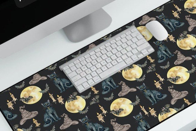 Totesi3's tweet image. Witchy Goth Desk Mat -  XL Mousepad  - Black Cat desk mat - Non-Slip - Desk Organizer - Celestial - Magic - Office Decor - Desk accessories tuppu.net/9c26fd97 #TotesiDesign #Etsy #LargeMousepad