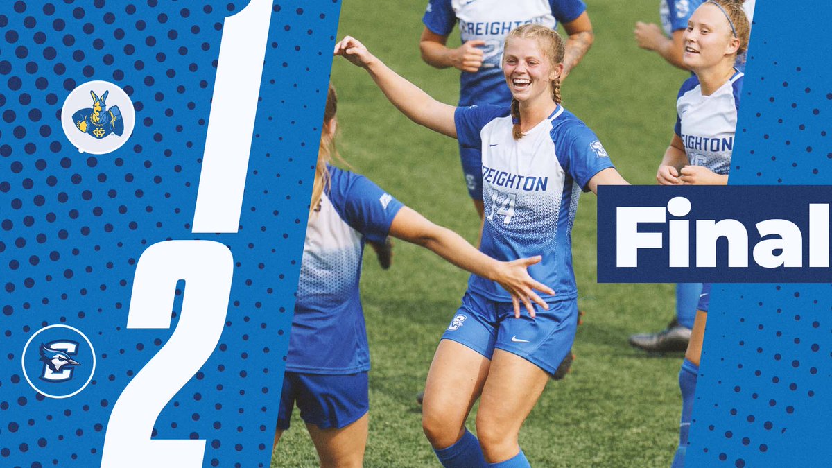 CreightonWSoc's tweet photo. Final | Feels so good to be home!! Bluejays take the home opener against Kansas City, 2-1.

#GoJays https://t.co/SqKIRxnvwj