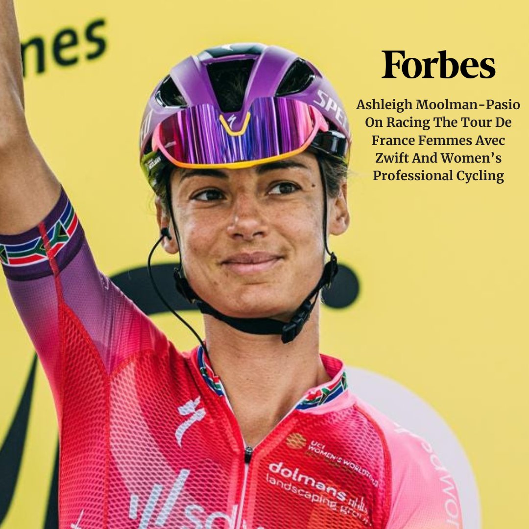 In my most recent <a href="/Forbes/">Forbes</a> article, I had the incredible opportunity to speak with Ashleigh Moolman-Pasio, a professional cyclist from South Africa, about her experience racing in the monumental <a href="/LeTourFemmes/">Le Tour de France Femmes avec Zwift</a>.

bit.ly/3QTs0Ua