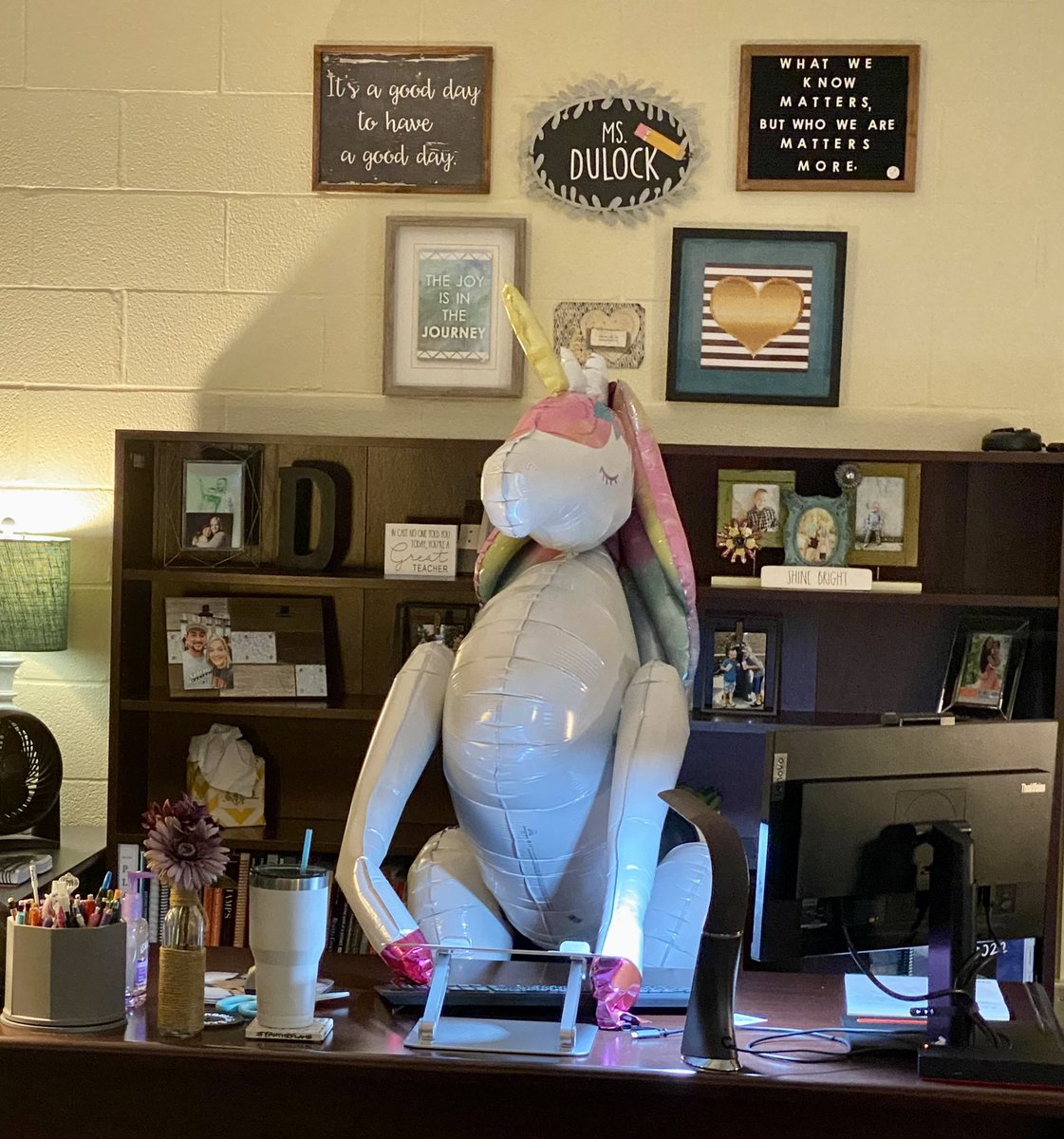 Even when our ICs are at PLCs or on Learning Walks, their spirit animal is always hard at work in the office. <a href="/aggieteach03/">Leslie Dulock</a>