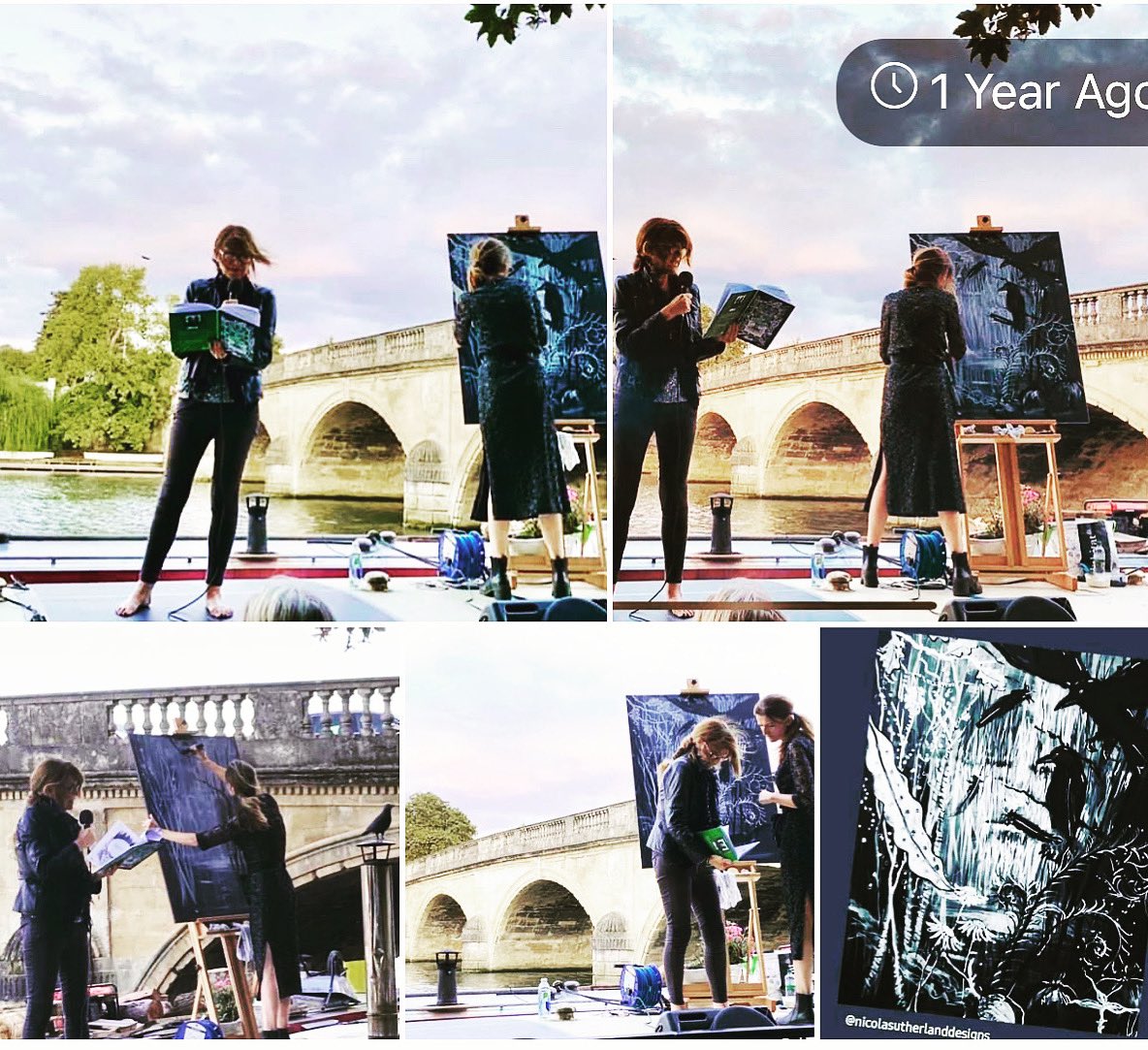 GroylefinGirl's tweet photo. This time last year... the first live performance of the #greenmanandravensquest, with #NicolaSutherlandDesigns. Such fun!
 @sutherland_bell #ecofable #globalwarming https://t.co/z5MuLEFl2N