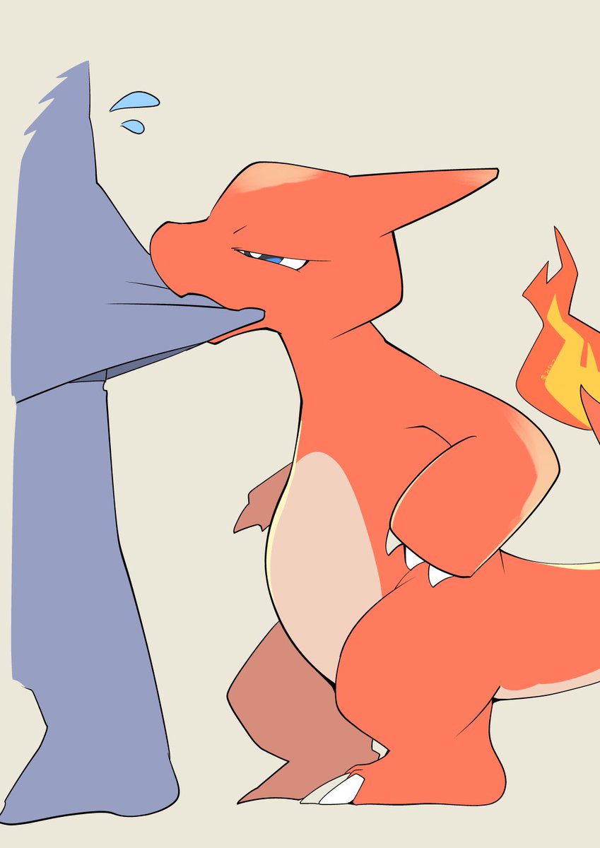 charizard pokemon (creature) flame-tipped tail no humans closed mouth blue eyes fire twitter username  illustration images