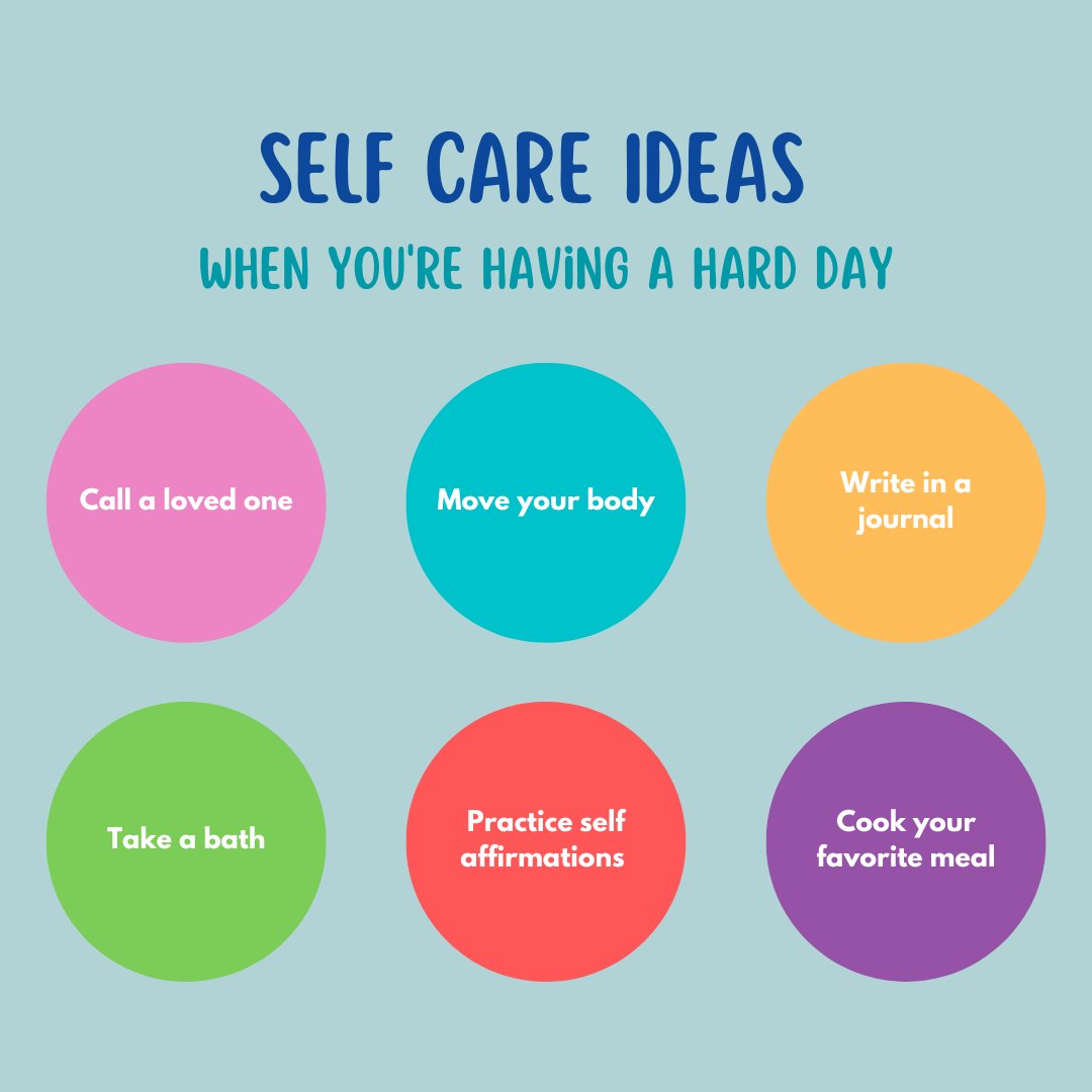 NAMIDavidsonCo's tweet photo. We all have good days and bad days, but when you're coping with a mental illness, the bad days can feel especially hard. Here are some simple self care ideas when you find yourself in a funk. https://t.co/bN30zrLHVB