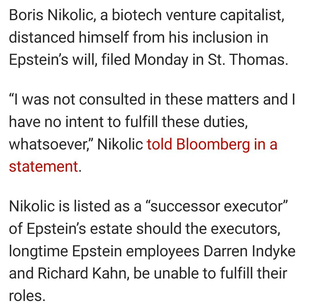 ivanajpavlovic's tweet photo. The extent of #JeffreyEpstein &amp; #BorisNikolic’s relationship isn’t clear, but a source told #Bloomberg that Nikolic funded more than a dozen #GeneEditing businesses after splitting from #BillGates in 2014 &amp; controlled a $42 million stake in one gene company, #EditasMedicineInc. https://t.co/uV8opeKtIx