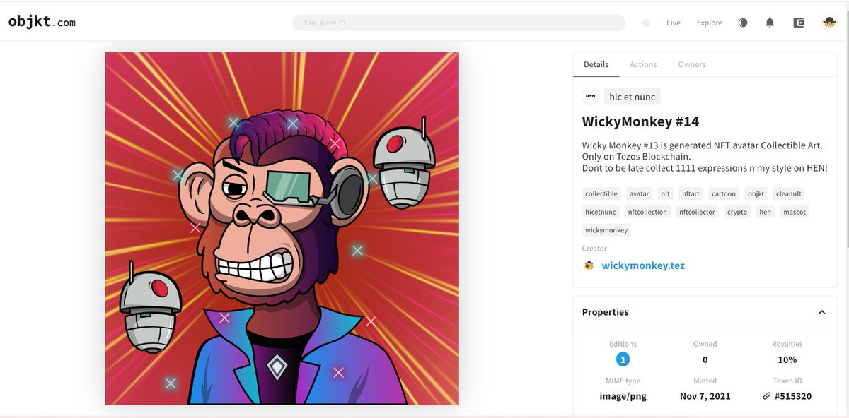 WickyMonkey's tweet photo. 🚨WickyMonkey #14 SOLD🚨
Hi bro @Smokeythabare , thanks for hold me on secondary market!!
I really appreciate it! Proud to be Monkey 🙈
#wickymonkey #NFTCommunity #nftcollector #NFTs #NFTCollection #objktcom #tezos https://t.co/blMUdeKIcr