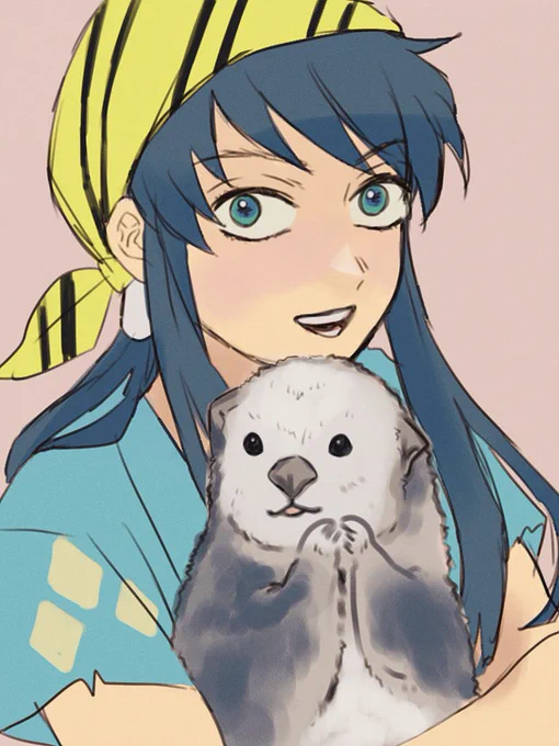 ラッコより自分の方が可愛いと思ってそうな網問 #nin_draw 