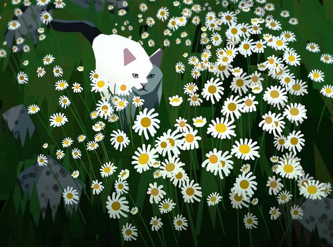 「花 白い猫」のTwitter画像/イラスト(新着)｜5ページ目