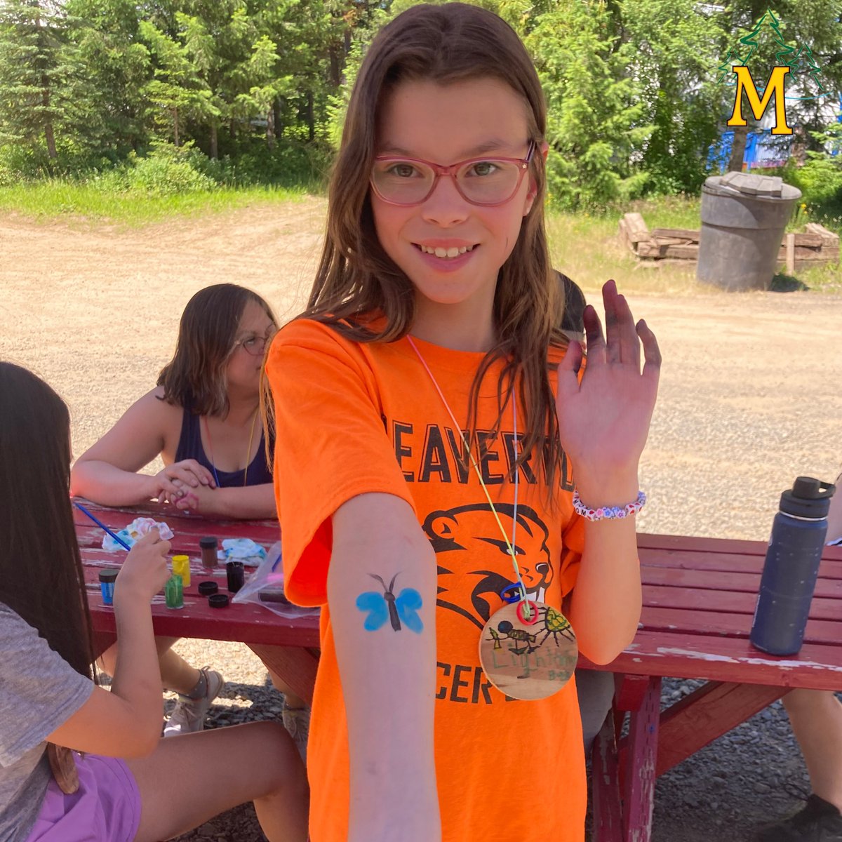 CampMeadowood's tweet photo. Celebrating Friday with some facepaint! What's your favorite facepaint design?

#summercamp #speechcamp https://t.co/LIRXPOKzh9