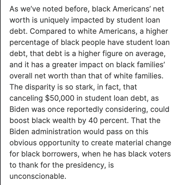 PplsCityCouncil's tweet photo. Forty-seven million Americans carry student debt, but the burden of the debt falls disproportionately on Black and brown people. Canceling student loans is racial justice. #CancelStudentDebt https://t.co/LkcSKg6KQY