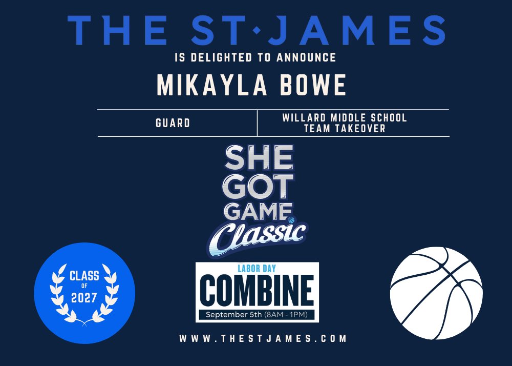 SheGotGame7's tweet image. We cannot wait to get to work with these young athletes! #SGGC22 #LaborDayCombine 

River Adams 24’
Gabrielle Barnes-Thomas
Laila Bonds 27’
Mikayla Bowe 27’
