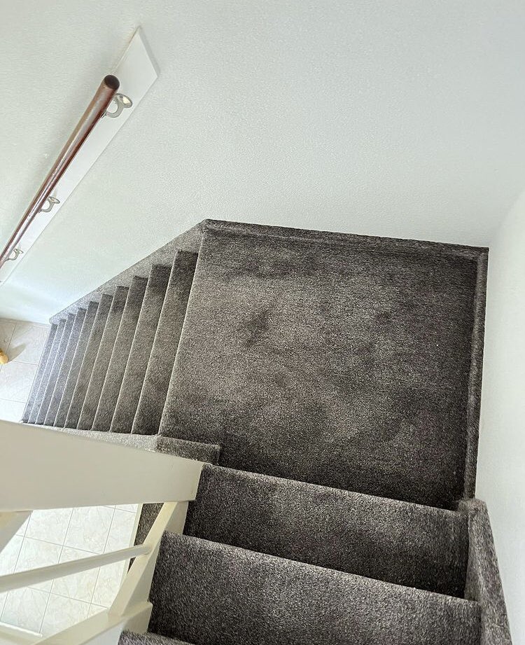 JenJWoning's tweet photo. Trap incl. trapwangen gestoffeerd met prachtig hoogpolig tapijt #jenjwoninginrichting #tete #touchofsensation #trapstofferen #tapijt #interieur #interieuradvies https://t.co/zBZ7O0gD4H